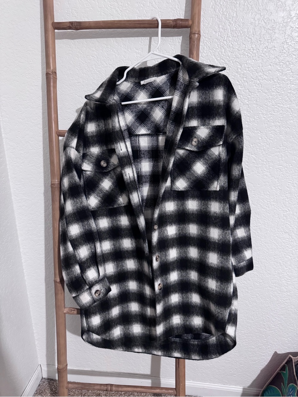 Black & White Plaid Jacket